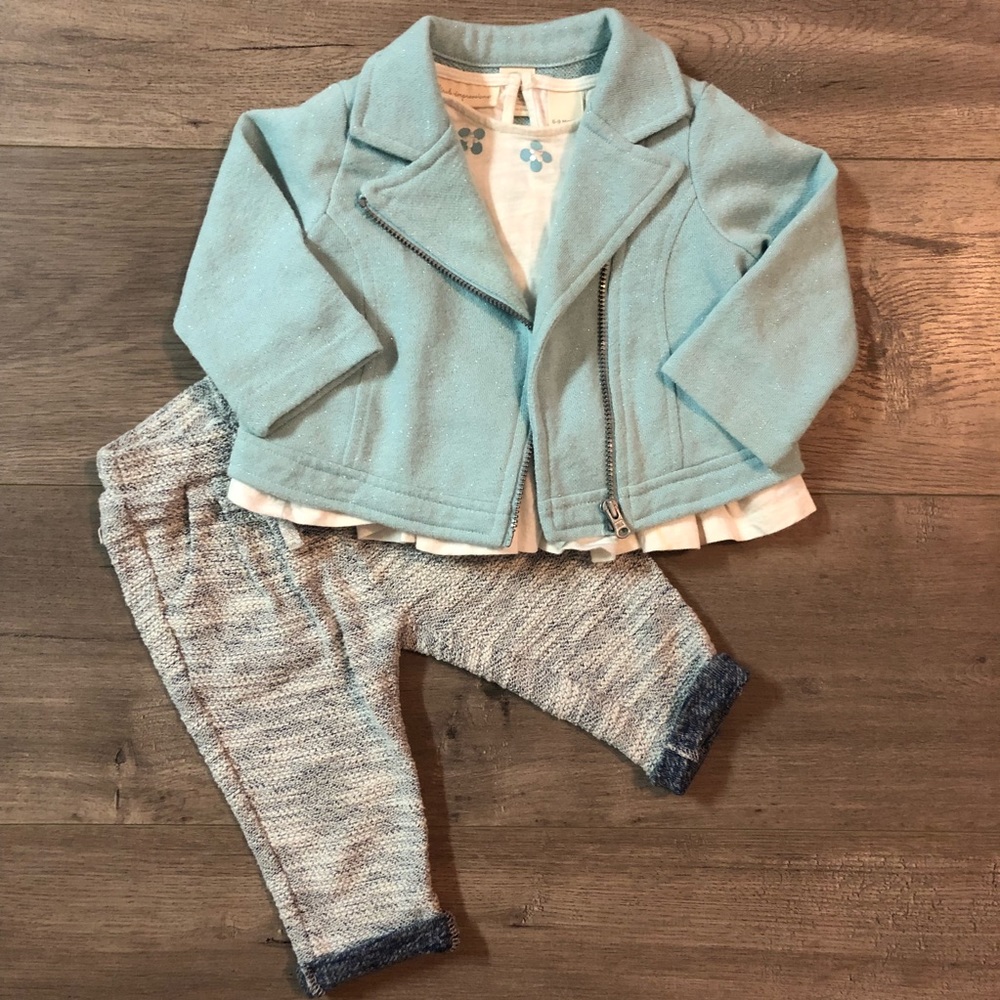 First Impressions Shimmer Jacket Outfit 6-9 Months